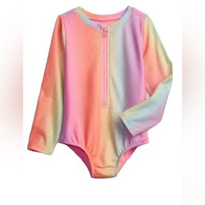 Gap Kids Recycled Tie-Dye Swim Rash Guard One-Piece